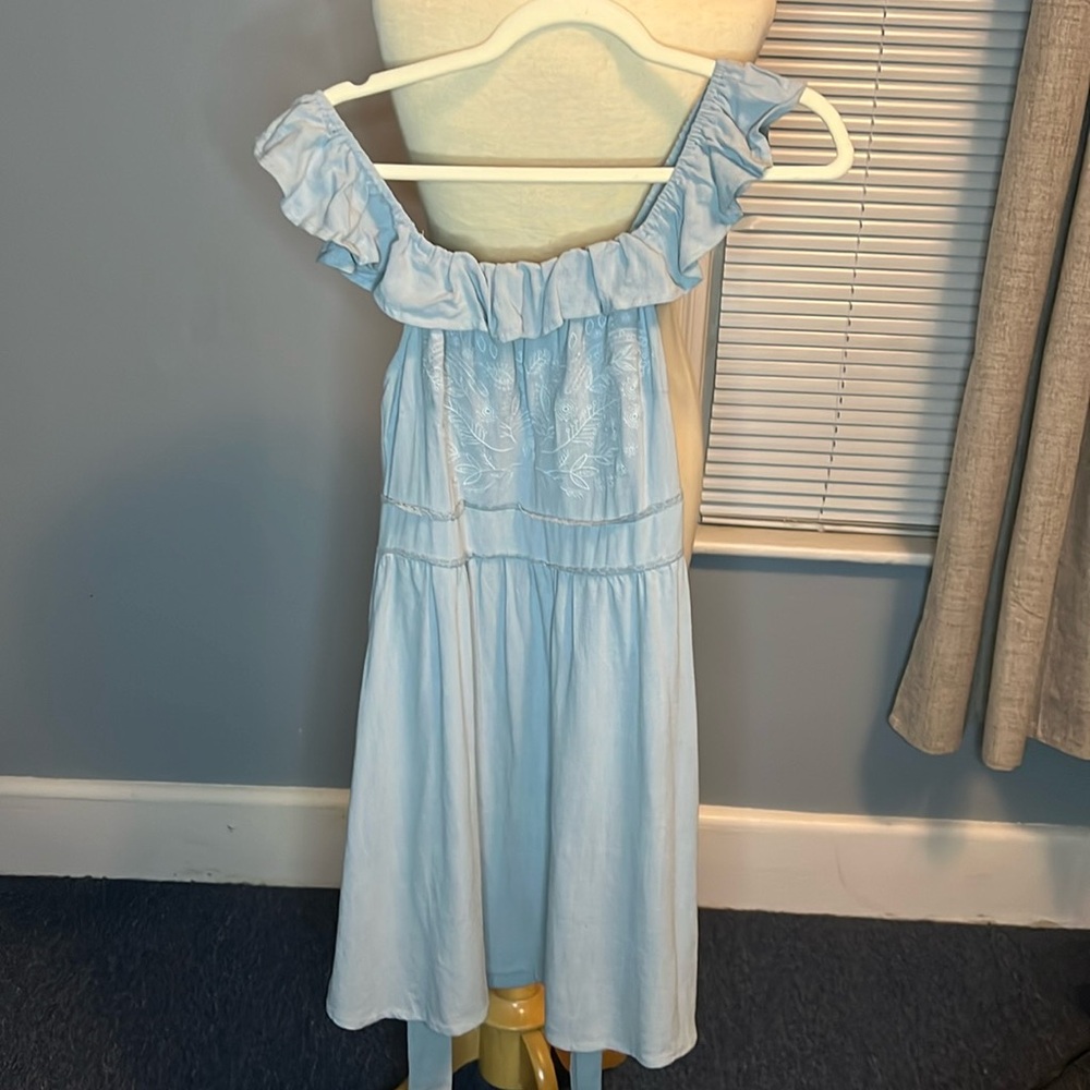 Altar'd State Sky Blue Textured Dress